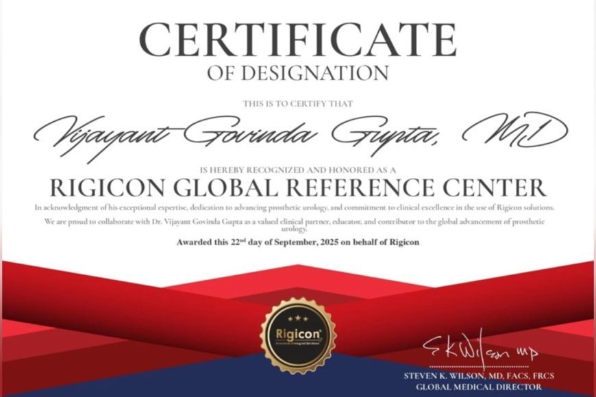 PIONEERING EXCELLENCE: Dr. Vijayant Govinda Gupta Becomes India’s First Ever Designated Rigicon® Global Reference Center